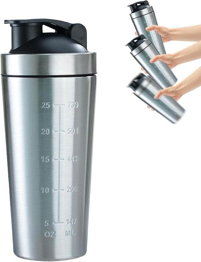 500ml Bouteille De Shake Protéiné Shaker Smoothie Shaker & Bouteille De Poudre De Gym Mélanges De Protéines Shaker Tasse Bouteille D’eau En Acier I... on Productcaster.