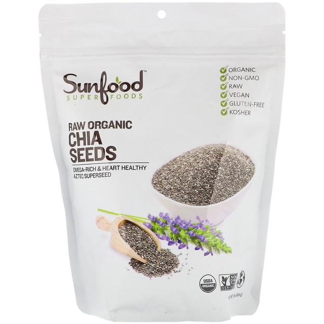 Sunfood, Raw Organic Chia Seeds, 1 lb (454 g) on Productcaster.