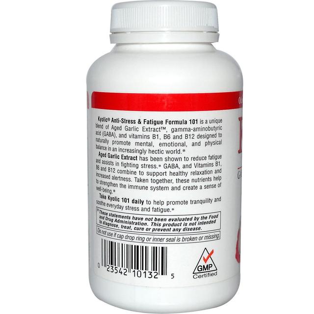 Kyolic, Aged Garlic Extract, Stress & Fatigue Relief, Formula 101, 200 Tablets on Productcaster.