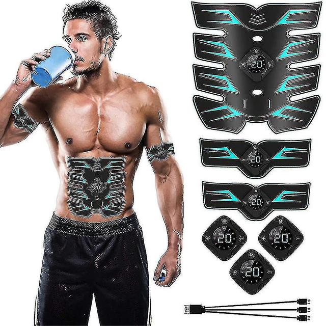 Abs Stimulator Muscle Exercise, Smart Fitness Ems Machine For Men Green on Productcaster.