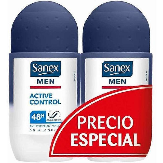 Sanex mannen active control 48h deodorant roll-on duplo 2 x 50ml on Productcaster.