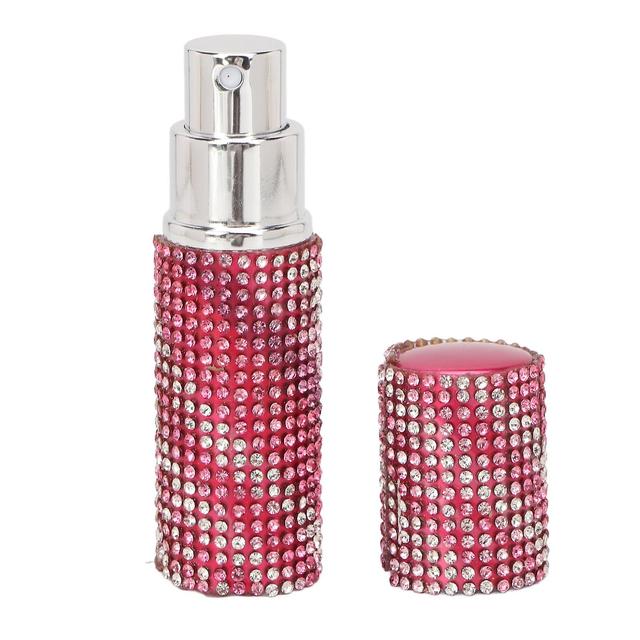 Leakproof 10ml Refillable Aluminum Perfume Atomizer Bottle with Rhinestone Decoration on Productcaster.