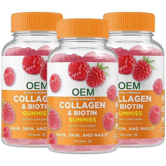 1 Pack Ultra Concentrated Collagen & Biotin Gummies, Natural Raspberry 3PCS on Productcaster.