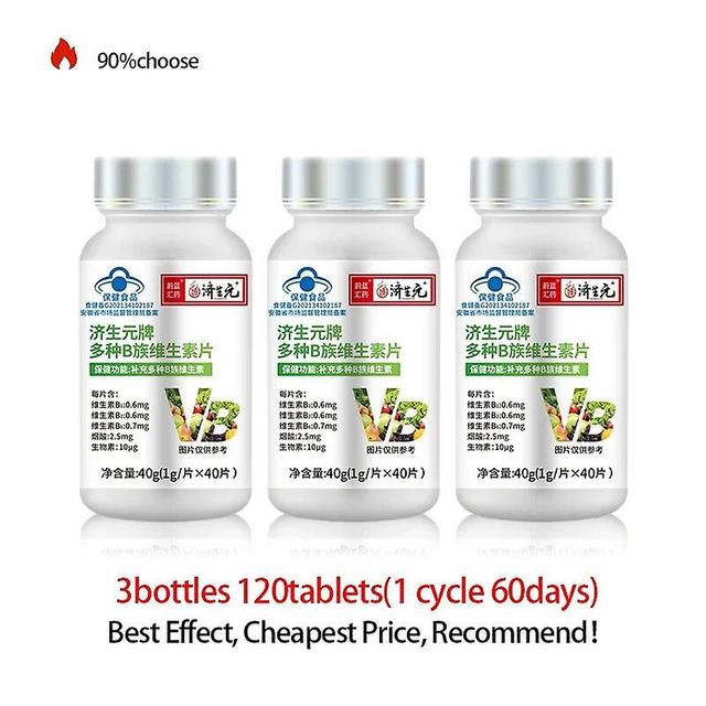 Jinzhaolai Vitamin B Complex Tablets Health Food Vitamins B1 B2 B6 Niacin Supplements 40pcs/bottle 3Bottles hot sale on Productcaster.