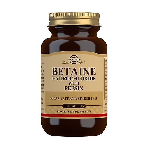 Solgar Betaine Hydrochloride with Pepsin 100 tablets on Productcaster.