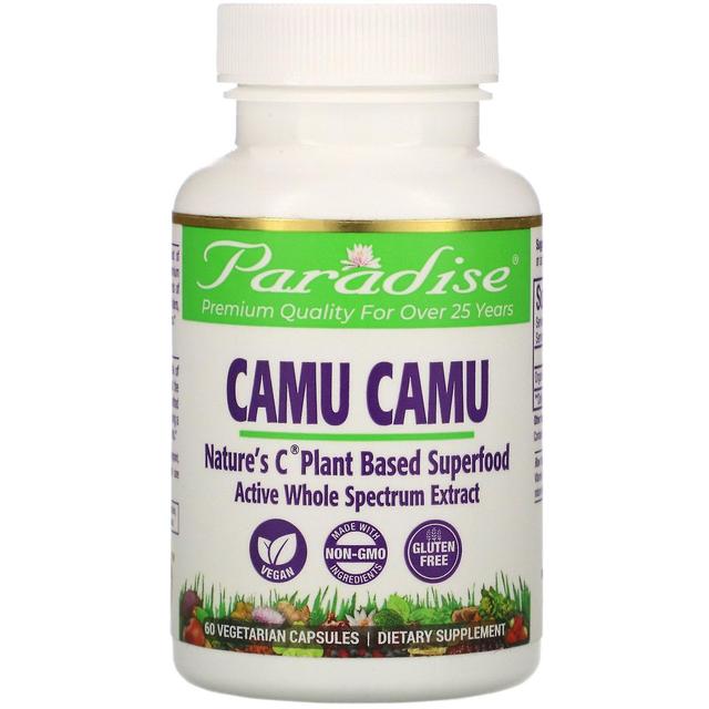 Paradise Herbs, Camu Camu, 60 Vegetarian Capsules on Productcaster.