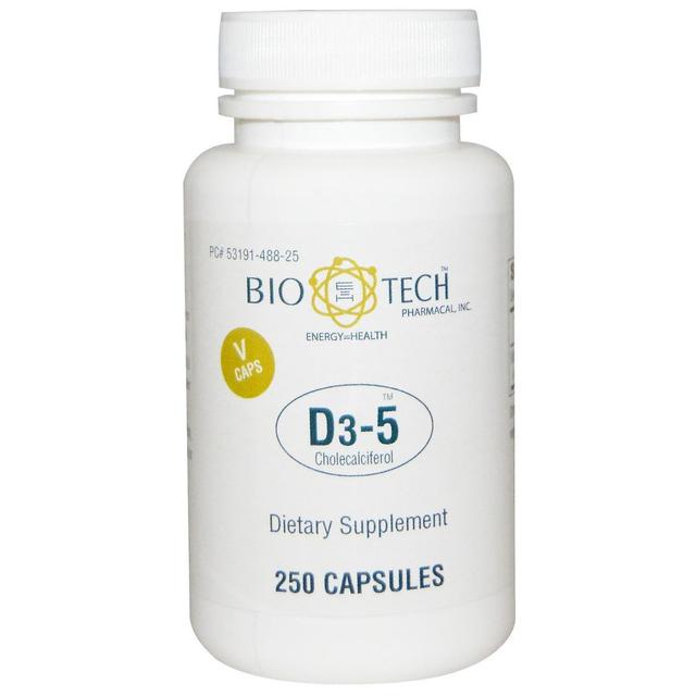 Bio Tech Pharmacal, D3-5 Cholecalciferol, 250 Kapsler on Productcaster.