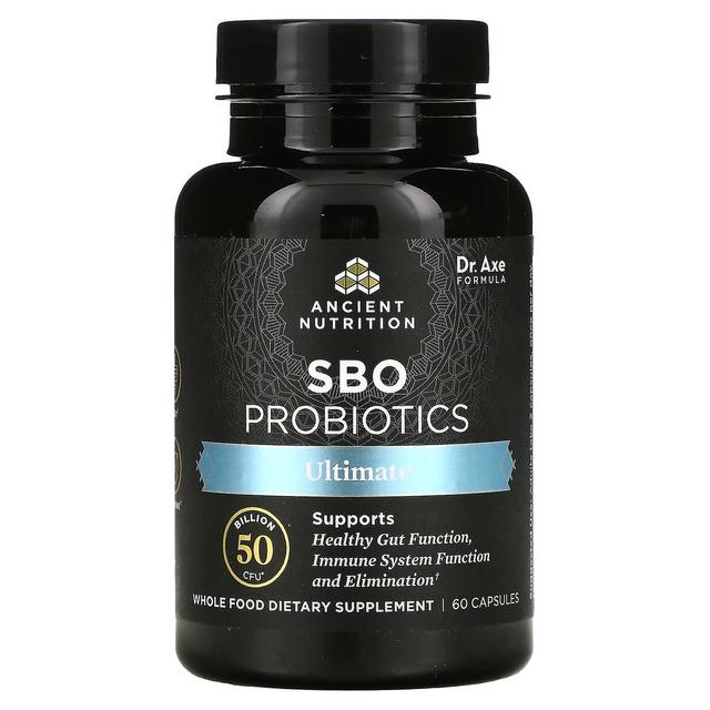 Dr. Axe / Ancient Nutrition, SBO Probiotika, Ultimate, 50 milliarder CFU, 60 kapsler on Productcaster.