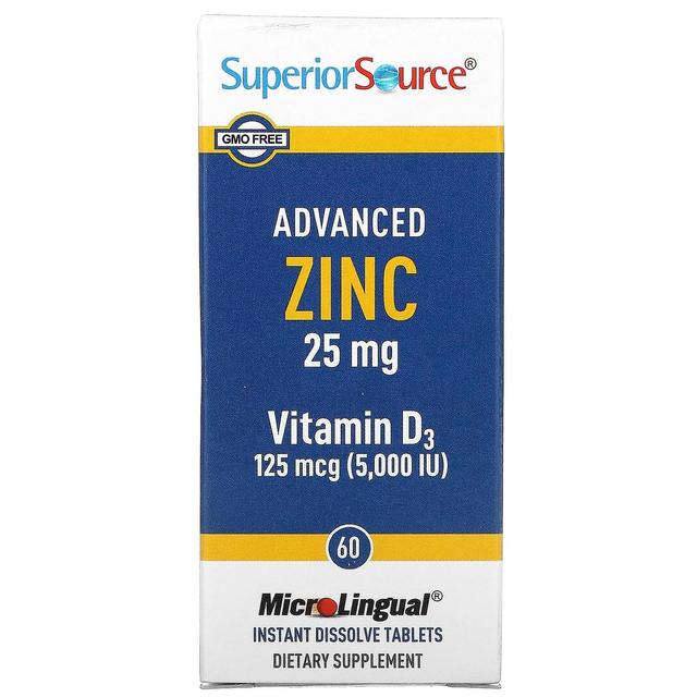 Superior Source, Advanced Zinc, Vitamin D3, 60 MicroLingual Instant Dissolve Tablets on Productcaster.