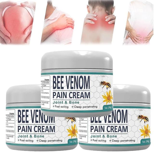 Haobuy Bee Venom Joint Relief Cream, New Zealand Bee Venom Cream, nivel- ja luuvoide, tarjoaa selkä, kaula, kädet, jalat, nivelet 3pcs on Productcaster.