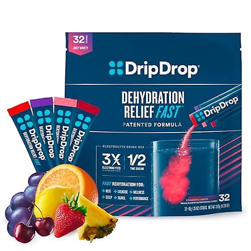 Dripdrop Tropftropfen Hydratation Trauben Frucht Punsch Erdbeere Limonade Kirsche 32 Stück on Productcaster.