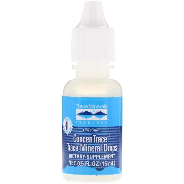 Trace Minerals Hivenaineiden tutkimus, ConcenTrace, hivenainepisarat, 0,5 fl oz (15 ml) on Productcaster.