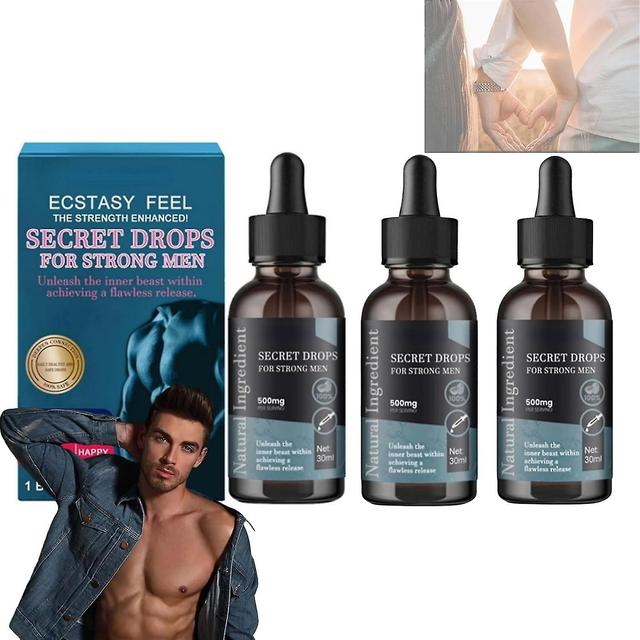 Snxijv Secret Drops For Strong Men, Men's Essential Oil, Private Body Strength Massage Essential Oil Enhanced Secret Drops Big Men Drops 3pcs on Productcaster.