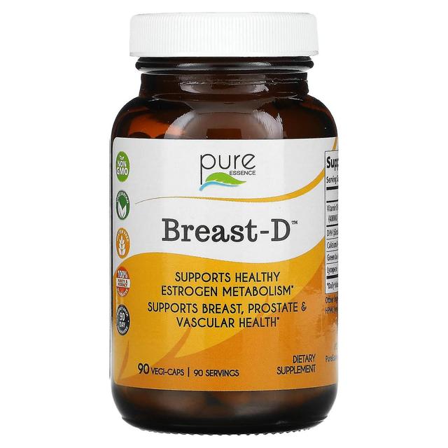 Pure Essence, Breast-D, Supports Breast, Prostate & Vascular Health, 90 Vegetarian Capsules on Productcaster.