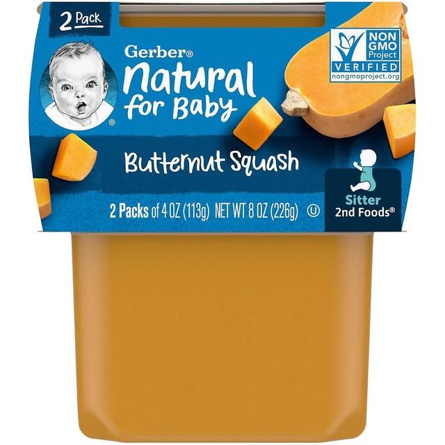 Gerber, Natural for Baby, 2nd Foods, Butternut Squash, 2 Packs, 4 oz (113 g) Each on Productcaster.