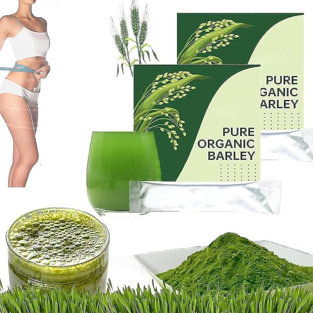 Barley Green Grass Juice Powder With Rich Dietary Fiber, 100% Organic Barley Grass Powder Stick Superfood Greens Mix No Additives 2 Pack on Productcaster.