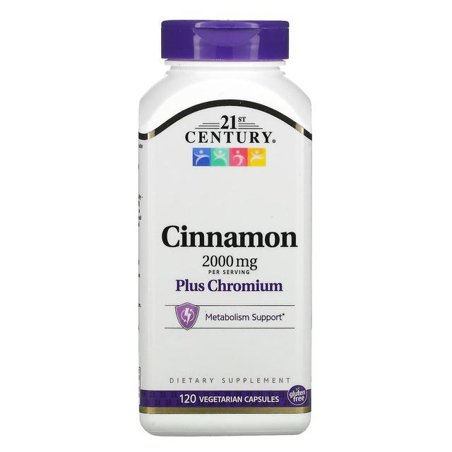 21st Century, Cinnamon Plus Chromium, 500 mg, 120 Vegetarian Capsules on Productcaster.