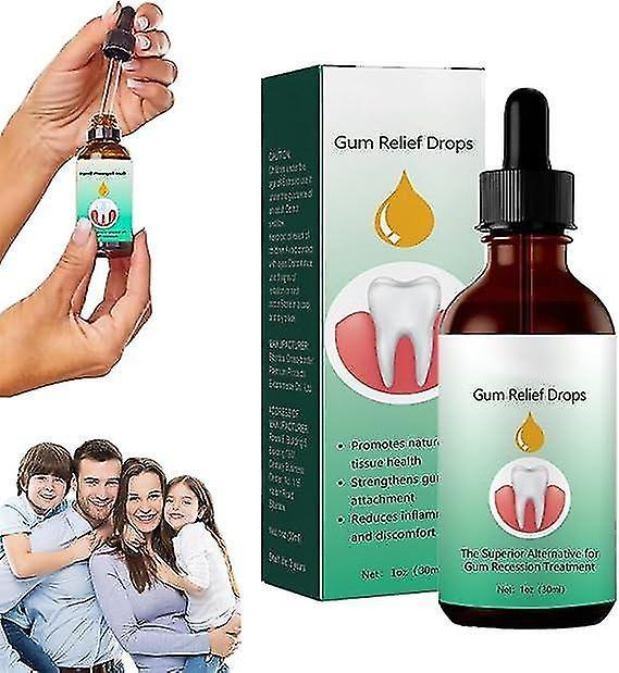 Gum genvækst dråber, 30ml tyggegummi restaurering dråber, reparation tyggegummi genvækst For vigende tyggegummi, forynge dit tandkød med lethed on Productcaster.