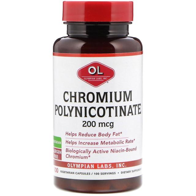 Olympian Labs, Chromium Polynicotinate, 200 mcg, 100 Vegetarian Capsules on Productcaster.