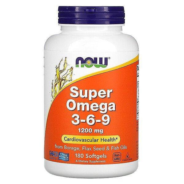 Now Foods, Super Omega 3-6-9, 1,200 mg, 180 Softgels on Productcaster.