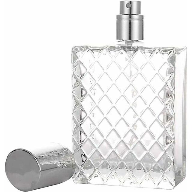 100 ml nachfüllbarer Parfümzerstäuber, 100 ml quadratische Glasparfümflaschengitter tragbare klare Reise, leere Parfümflaschenflasche, perfekte tra... on Productcaster.