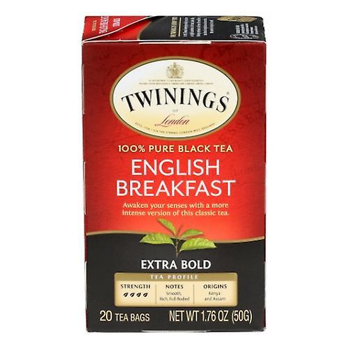 Twinings Tea English Breakfast Tea Extra Bold, 20 Bags (Case of 6) (Pack of 1) on Productcaster.