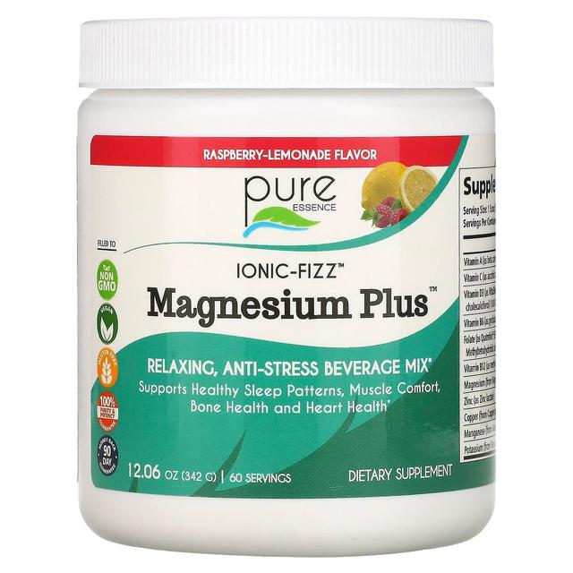 Pure Essence, Ionic-Fizz, Magnesium Plus, Lemoniada malinowa, 12.06 oz (342 g) on Productcaster.