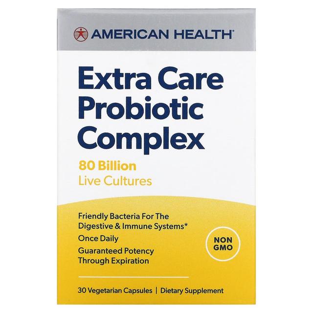 American Health, Extra Care Probiotic Complex, 80 Billion CFU, 30 Vegetarian Capules on Productcaster.