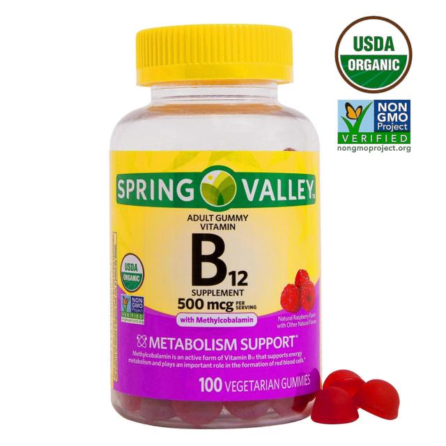 Spring valley organic vegetarian vitamin b12 gummies, 500 mcg, 100 ea on Productcaster.