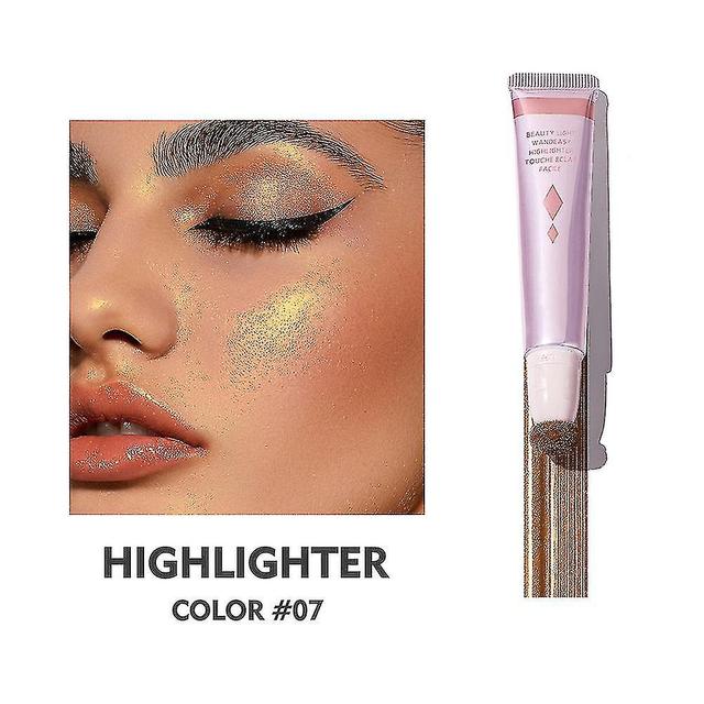 Szmtcv Seidiges flüssiges Rouge Lang anhaltende aufhellende Wange mit Schwammkopf Wasserdichter Highlighter Rouge-Stick 07 on Productcaster.