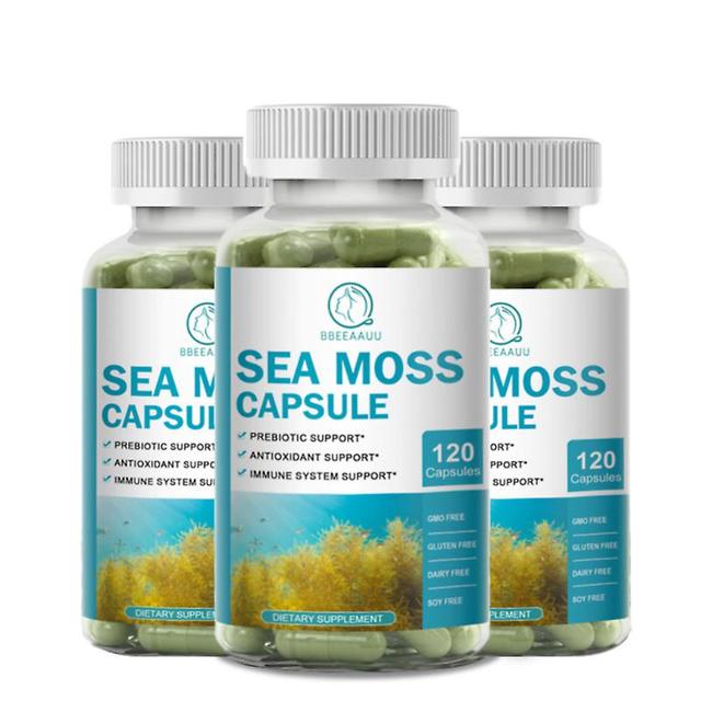 Tib Sea Moss Capsule Immune System Boost Support Muscle And Joint Health Intestinal Cleansing Thyroid Health Antioxidant 3bottle x120pcs on Productcaster.