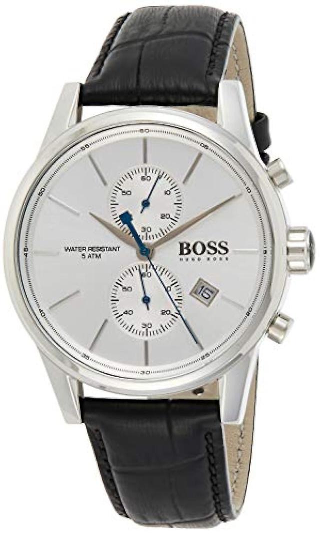 HUGO BOSS Men's Watch with Quartz Movement, Chronograph Function and Leather Strap, 1513282 on Productcaster.