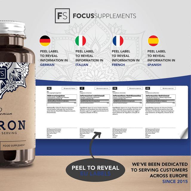 Focus Supplements Boron (3mg) 1 Bottle (180 Tablets) on Productcaster.