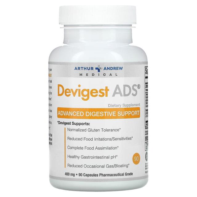 Arthur Andrew Medical, Devigest ADS, Suporte digestivo avançado, 400 mg, 90 Cápsulas on Productcaster.