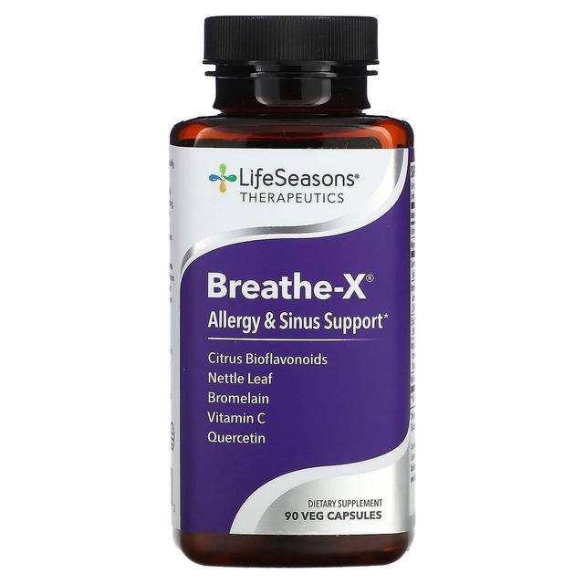 LifeSeasons, Breathe-X, Allergy & Sinus Support, 90 Veg Capsules on Productcaster.