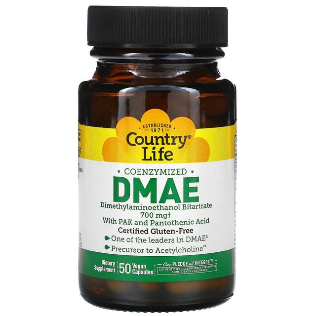 Country Life, Coenzymized DMAE, 350 mg, 50 Vegan Capsules on Productcaster.