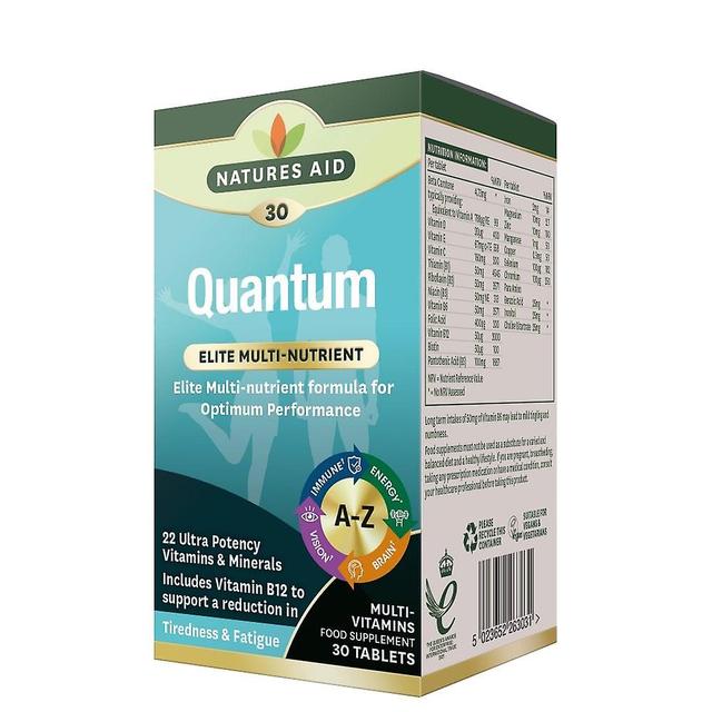 Natures Aid Quantum, 30 Tablets. Suitable for Vegans on Productcaster.