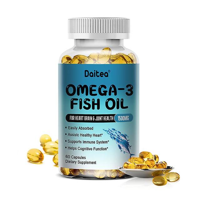 Vorallme Daitea Omega3 Deep Sea Fish Oil Supplement - Helps Promote Brain Development And Supports Skin, Eye, Heart Health. 60 count-1 bottle on Productcaster.