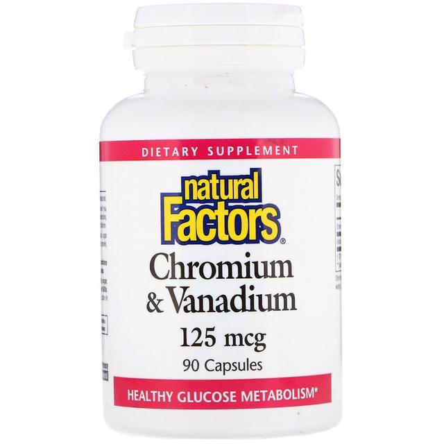 Natural Factors, Chromium & Vanadium, 125 mcg, 90 Capsules on Productcaster.