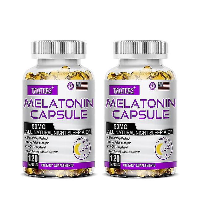 Vorallme Melatonin Capsules Sleep Fast, Improve Memory And Sleep Quality Improve Insomnia 120 count-2 bottle on Productcaster.