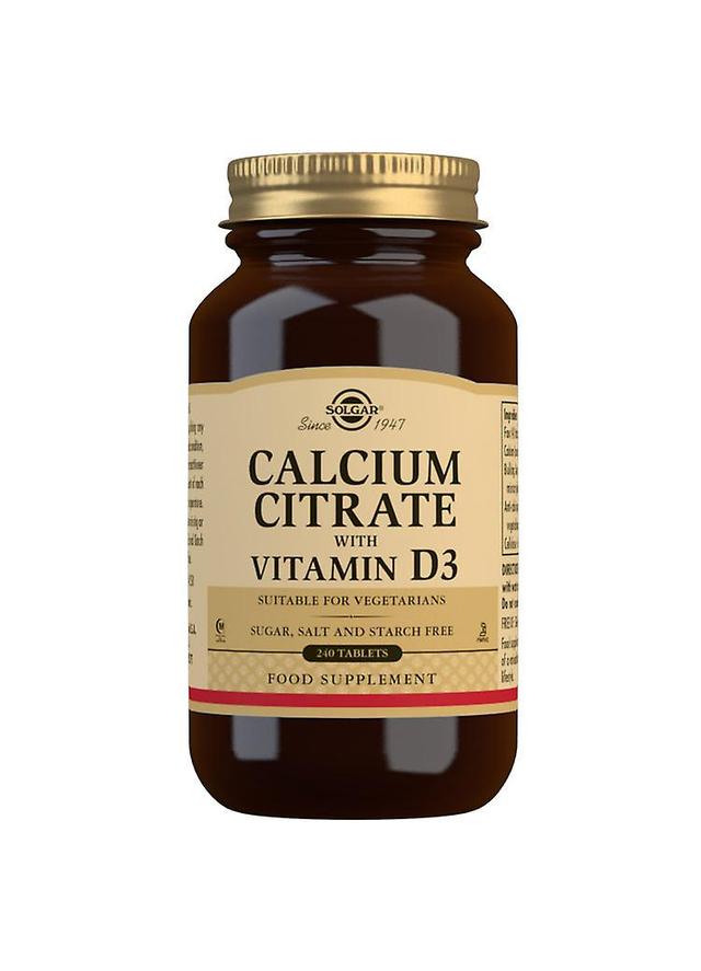 Citrate de calcium Solgar avec vitamine D3 240's on Productcaster.