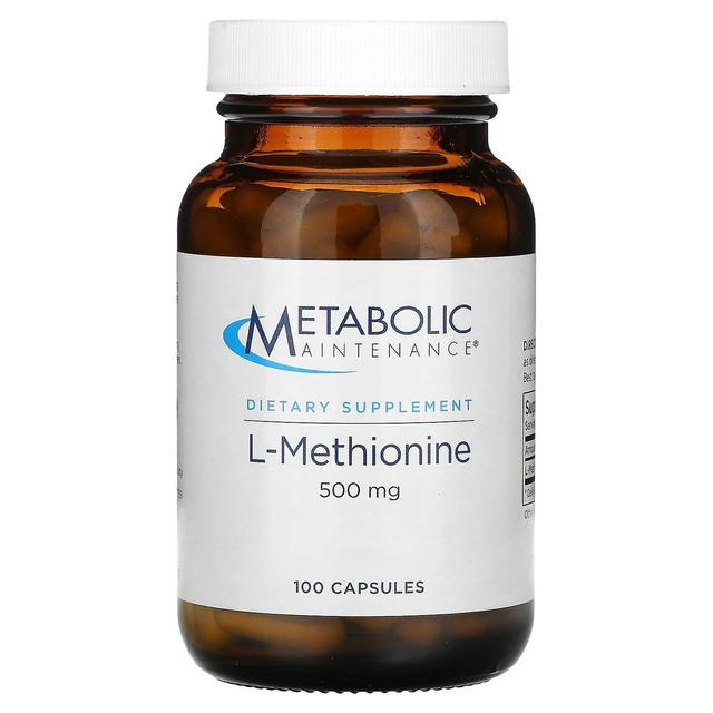 Metabolic Maintenance Mantenimento Metabolico, L-Metionina, 500 mg, 100 Capsule on Productcaster.