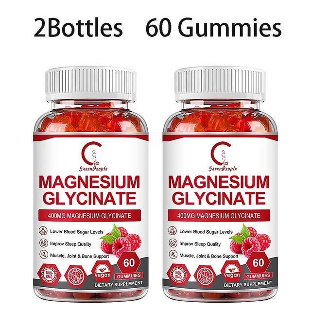 Eccpp 3bottles 60pcs Magnesium&vitamin D3 Gummies Supports Muscle,joint&heart Health Maximum Absorption Magnesium Glycinate Supplement 2bottles 60G... on Productcaster.