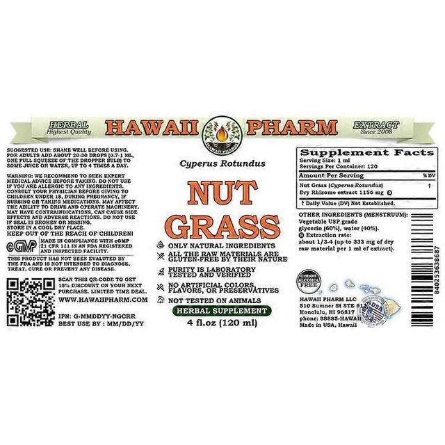 Hawaii Pharm Nut Grass (cyperus Rotundus) 120ml on Productcaster.