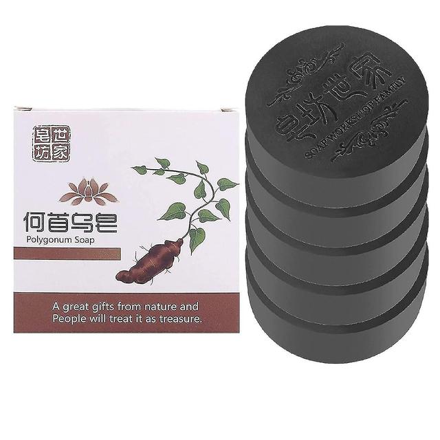 He Shou Wu Soap Hair Growth, Black & Thick Hair Fallopia Multiflora Shampoo He Shou Wu Shampoo Soap, He Shou Wu Extract Shampoo Deep Cleansing 5PCS on Productcaster.