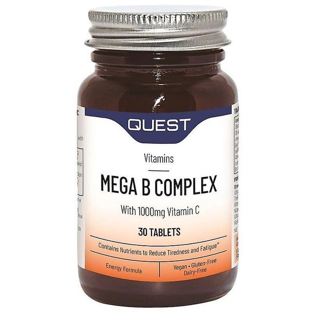 Quest Vitamins Mega B Complex (+1000mg Vit C) Tabs 30 (601203) on Productcaster.