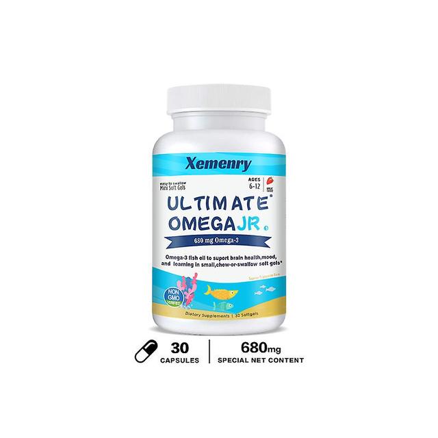 Vorallme Natural Ultimate Omega Junior 120 kapsuly s hlbokomorským rybím olejom a vitamínmi, ktoré poskytujú vysoké koncentrácie EPA a DHA 30 Capsules on Productcaster.