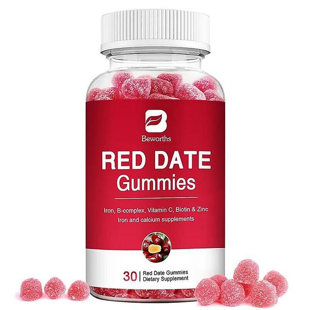 Eccpp Red Date Gummies With Vitamin C & Zinc& B Complex Helps Relieve Fatigue Blood Health For Adults & Kids Supports Energy 30pcs on Productcaster.