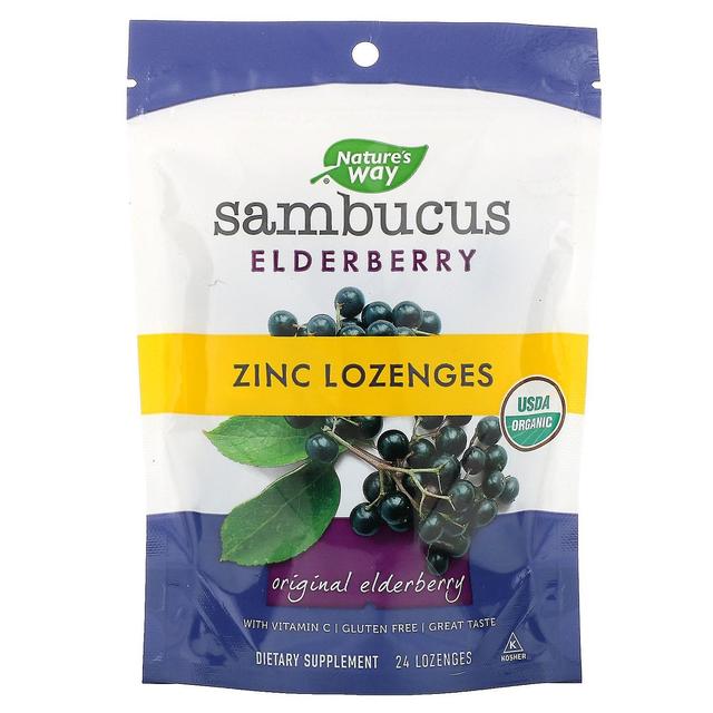 Nature's Way, Sambucus Elderberry, Zinc Lozenges, 24 Lozenges on Productcaster.