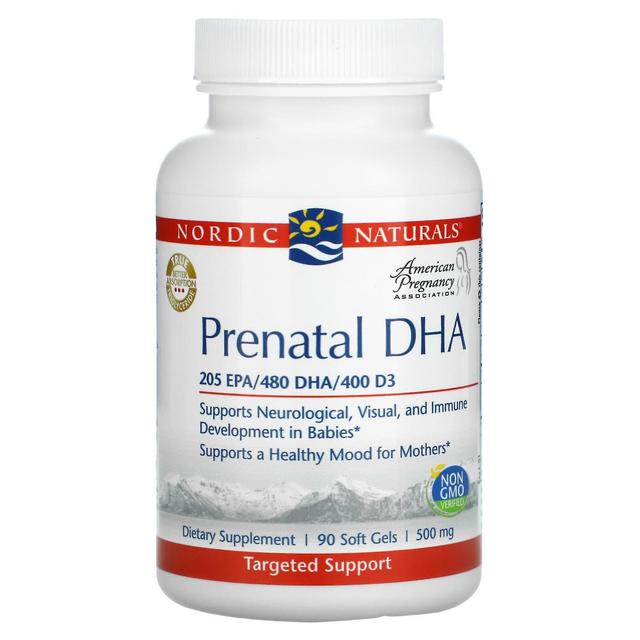 Nordic Naturals, DHA pré-natal, 500 mg, 90 Cápsulas gelatinosas on Productcaster.